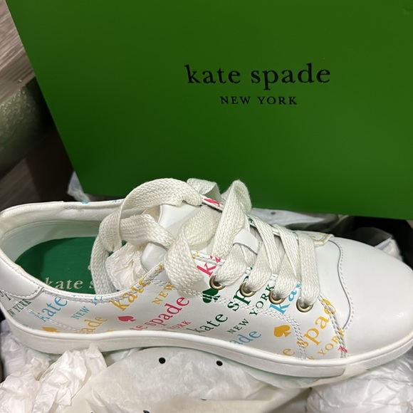 Brandnew Kate Spade Nixie Printed Action Leather Sneakers - Picture 2 of 5